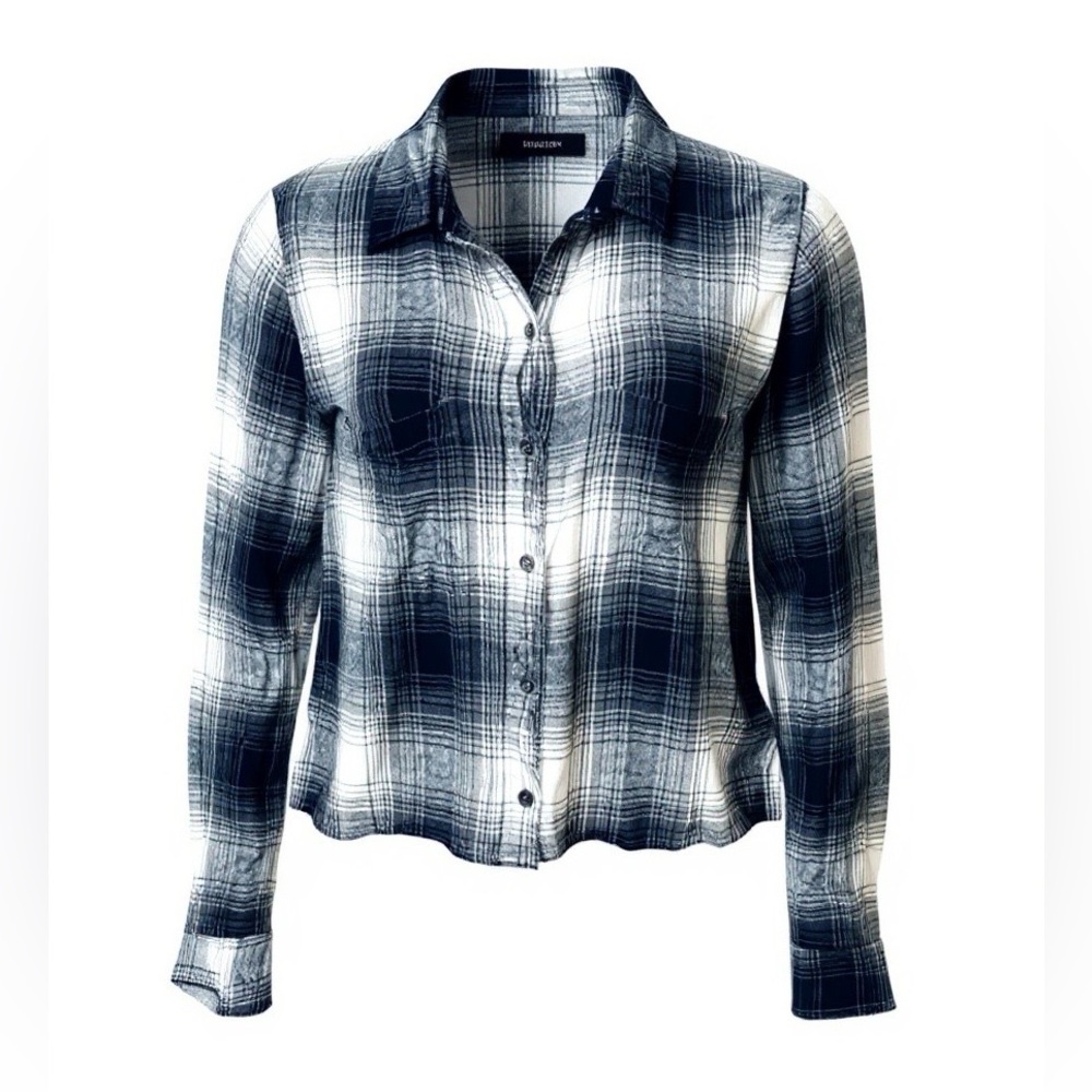 EUC Mudd Plaid Button Down Shirt M Juniors